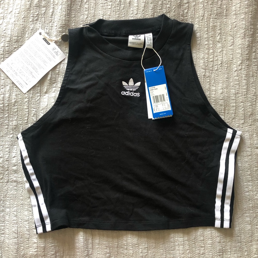 Adidas Original Crop Tank Black/White M L